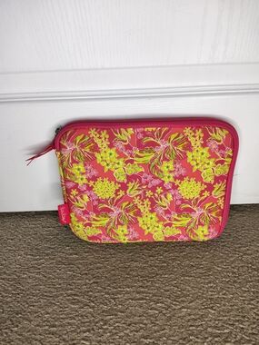 Lilly Pulitzer Pink and Yellow Floral Tablet Sleeve